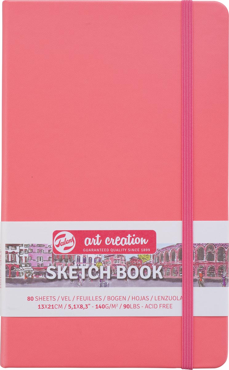 Talens Art Creation schetsboek, koraalrood, ft 13 x 21 cm Talens Art Creation schetsboek, koraalrood, ft 13 x 21 cm