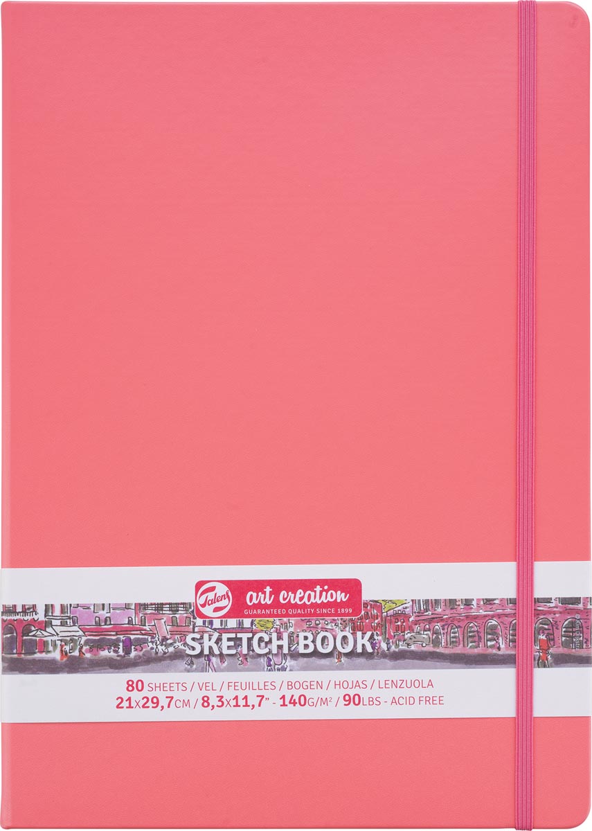 Talens Art Creation schetsboek, koraalrood, ft 21 x 30 cm Talens Art Creation schetsboek, koraalrood, ft 21 x 30 cm