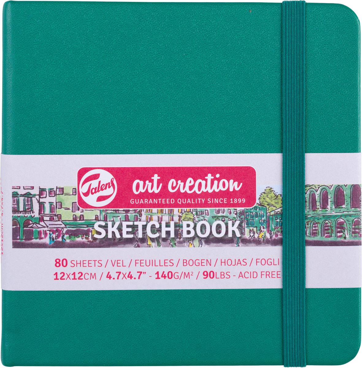 Talens Art Creation schetsboek, woudgroen, ft 12 x 12 cm Talens Art Creation schetsboek, woudgroen, ft 12 x 12 cm