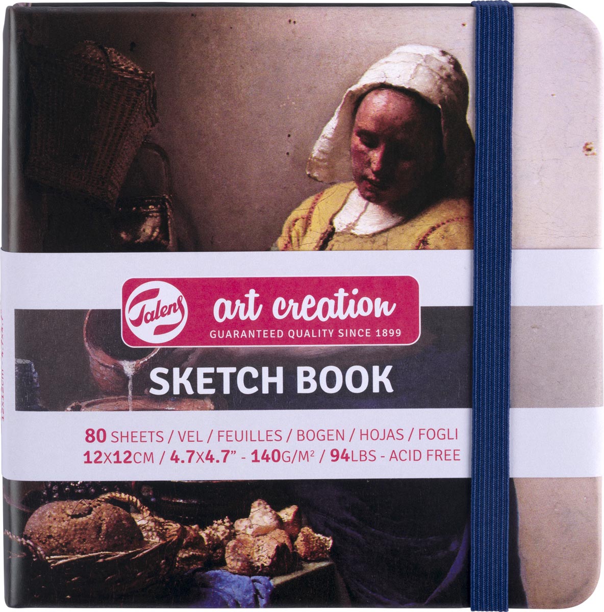Talens Art Creation schetsboek Het Melkmeisje, 140 g/m², ft 12 x 12 cm, 80 vel