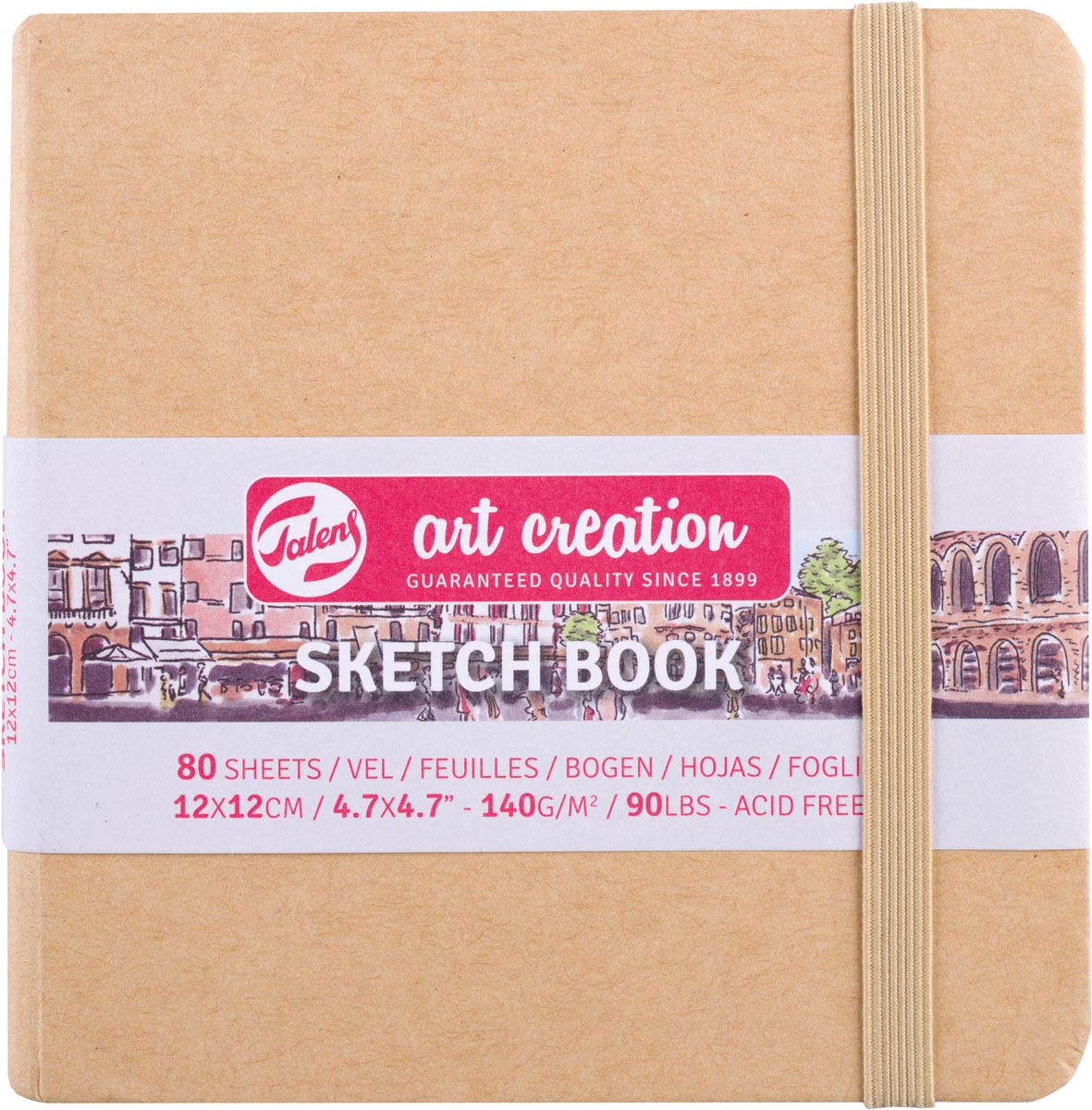 Talens Art Creation schetsboek, omslag kraftpapier, ft 12 x 12 cm Talens Art Creation schetsboek, omslag kraftpapier, ft 12 x 12 cm
