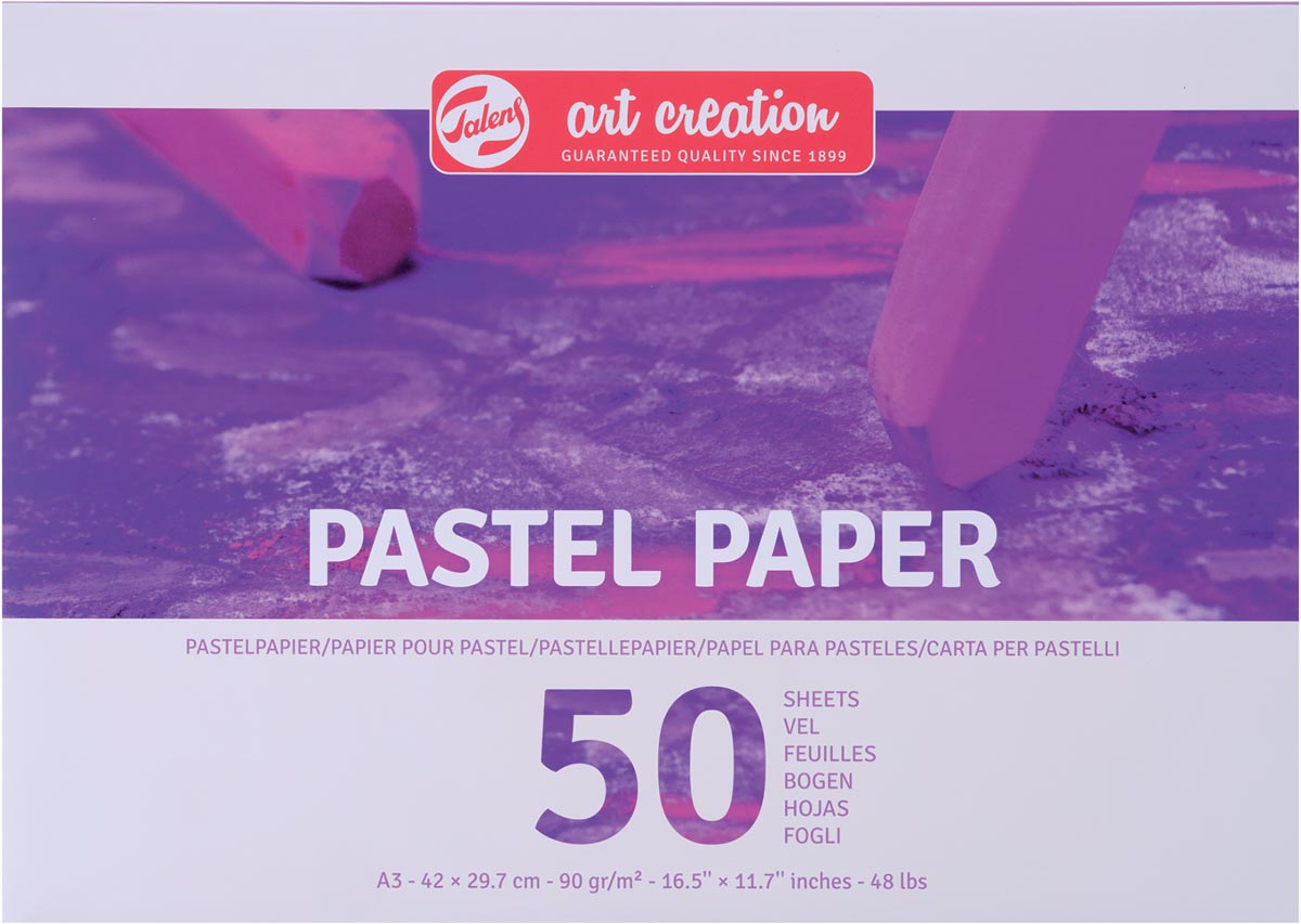 Talens Art Creation pastelpapier, 90 g/m, ft A3, blok met 50 vellen