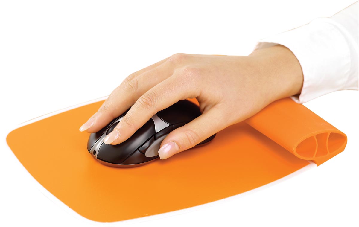 Fellowes Muismat Met Polssteun Wrist Rocker Oranje huismerk kopen in de aanbieding