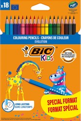Bic Kids crayon de couleur Evolution, blister de 14 + 4 gratuit