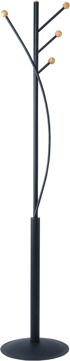MAUL kapstok Aura metaal, hoogte 180cm, 4 ophanghaken, zwart RAL9004