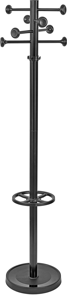 MAUL kapstok Grando metaal, hoogte 175 cm, 16 ophanghaken met parapluhouder, zwart RAL9004 MAUL kapstok Grando metaal, hoogte 175 cm, 16 ophanghaken met parapluhouder, zwart RAL9004