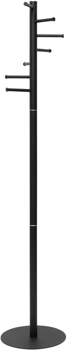 MAUL kapstok Caurus metaal, hoogte 177 cm, 7 ophangrails, zwart RAL9004