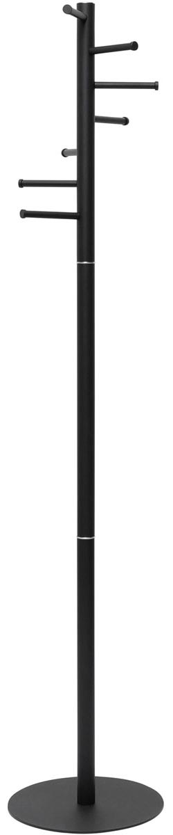 MAUL kapstok Caurus metaal, hoogte 177 cm, 7 ophangrails, zwart RAL9004