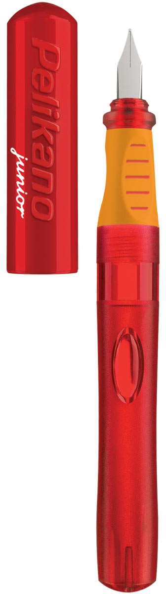 Pelikan Vulpen Pelikano Junior voor rechtshandigen, rood