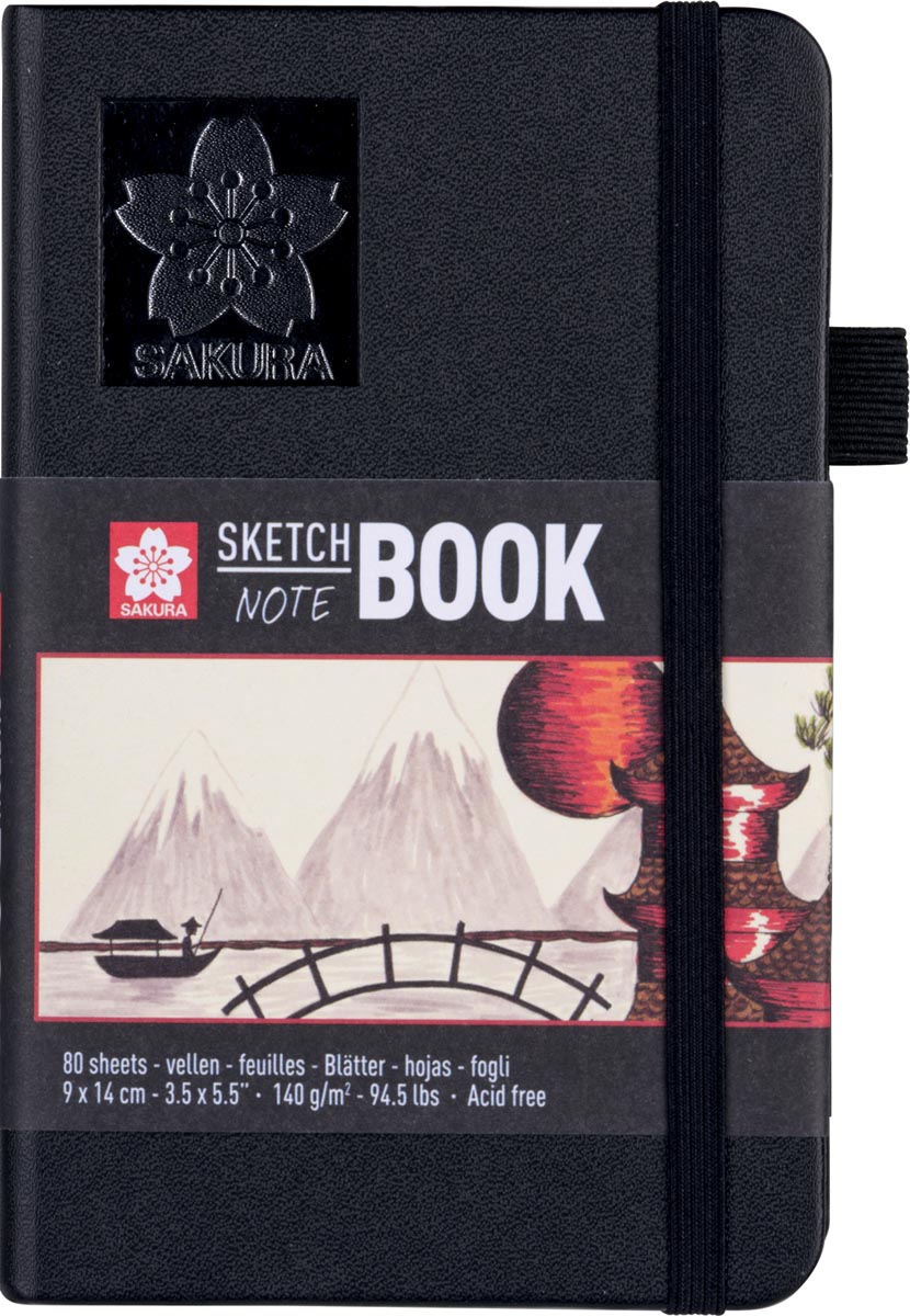 Sakura schetsboek, 80 vel, 140 g/m², ft 9 x 14 cm, wit papier afbeelding