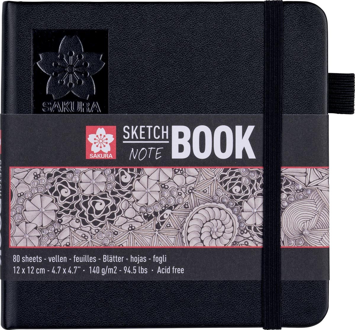 Sakura schetsboek, 80 vel, 140 g/m², ft 12 x 12 cm, wit papier afbeelding
