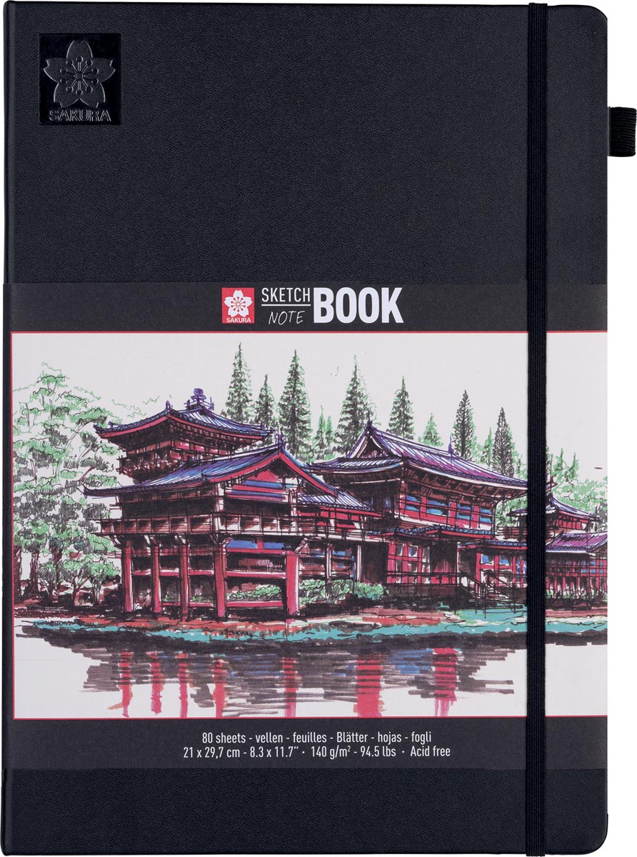 Sakura schetsboek, 80 vel, 140 g/m², ft A4, wit papier afbeelding