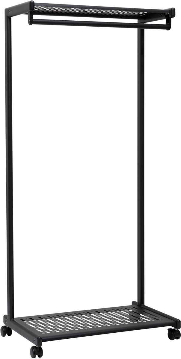 MAUL kledingrek bolero mobiel, ft 78 x 166 x 46 cm, max. 46 kg, 20 kg per stang, zwart RAL9004 MAUL kledingrek bolero mobiel, ft 78 x 166 x 46 cm, max. 46 kg, 20 kg per stang, zwart RAL9004