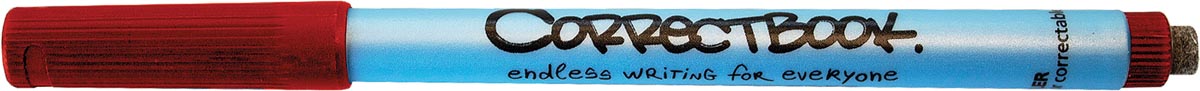 Correctbook uitwisbare pen, schrijfbreedte 0,6mm, rood