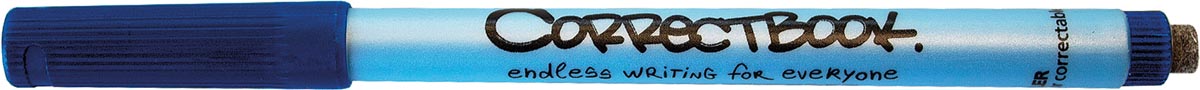 Correctbook uitwisbare pen, schrijfbreedte 0,6mm, blauw