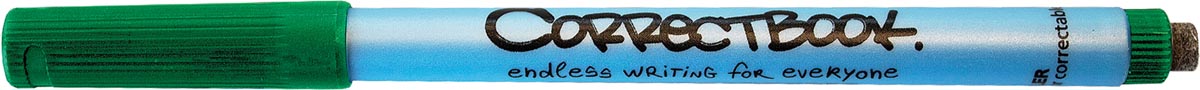 Correctbook uitwisbare pen, schrijfbreedte 0,6mm, groen