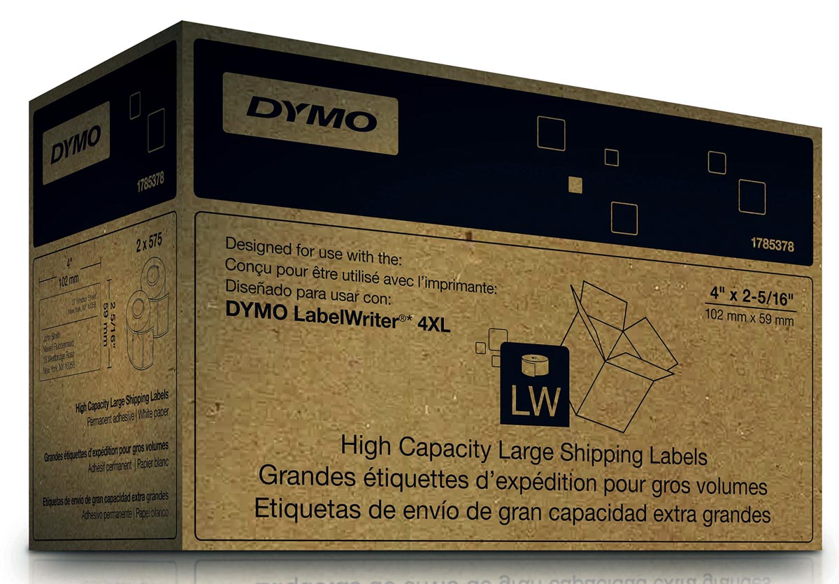 Dymo etiketten LabelWriter ft 102 x 59 mm, wit, 1150 etiketten