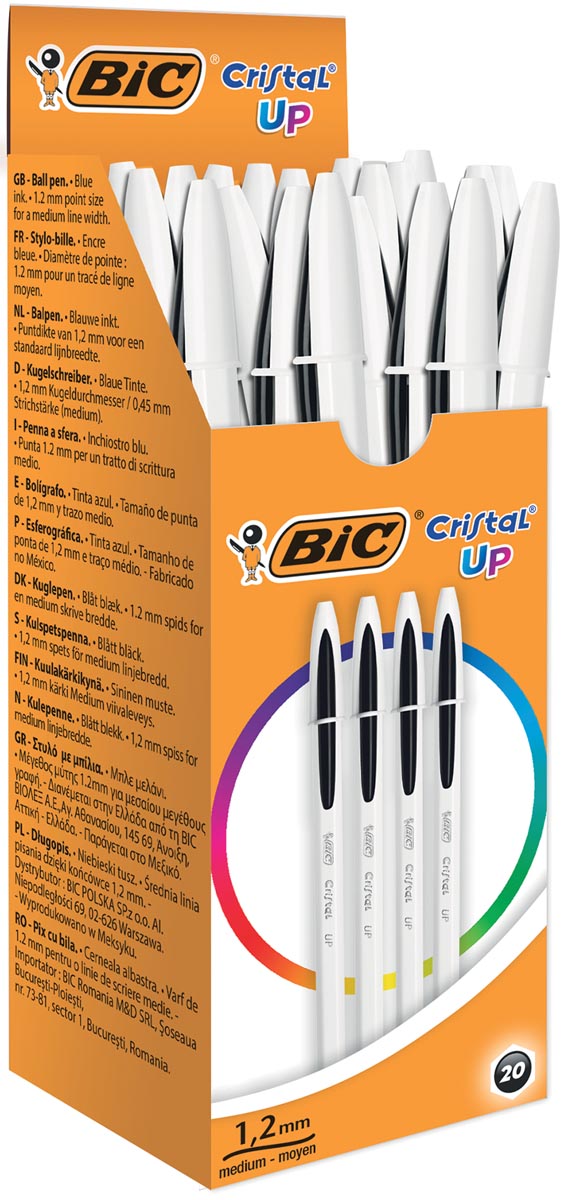 Bic balpen Cristal Up zwart afbeelding
