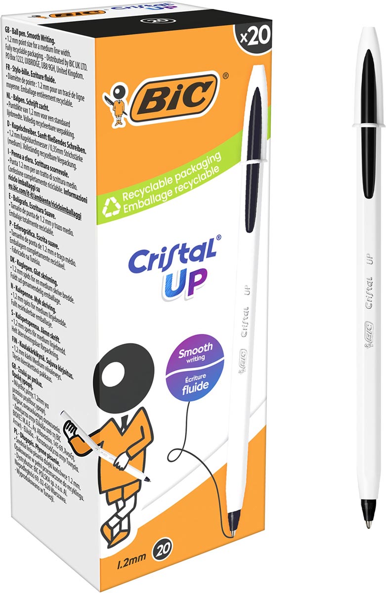 Bic balpen Cristal Up zwart