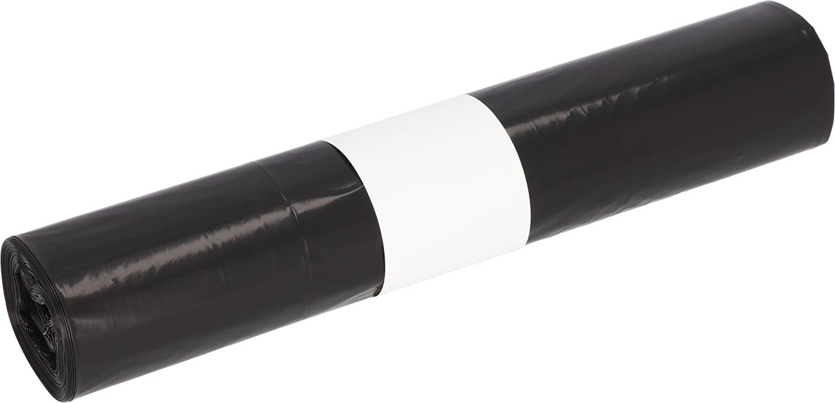 Deiss vuilniszak ft 50 x 64 cm, 25 micron, LDPE, rol van 24 stuks, zwart Deiss vuilniszak ft 50 x 64 cm, 25 micron, LDPE, rol van 24 stuks, zwart