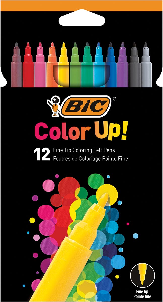 Bic viltstiften Color Up, kartonnen etui met 12 stuks