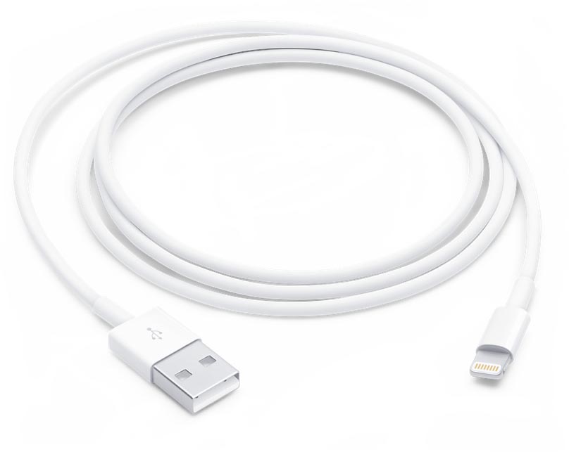 Apple kabel, Lightning (8-pin) naar USB-A, 1 m, wit afbeelding