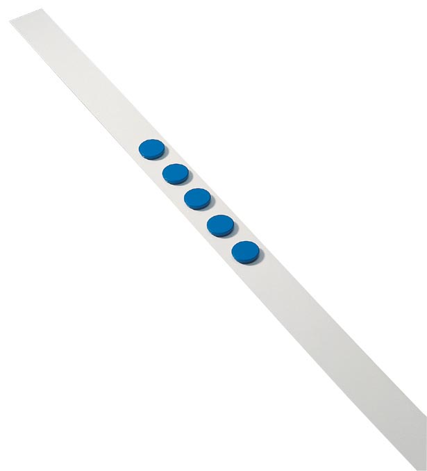 Dahle wandlijst lengte 1 m, met 5 blauwe magneten diameter 32 mm afbeelding
