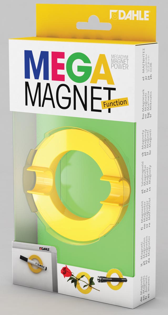 Dahle Mega Magnet Circle, Neodymium magneet, cirkelvormig, geel