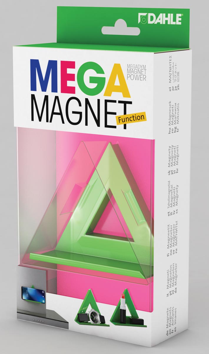 Dahle Mega Magnet Delta, Neodymium magneet, driehoekig, groen