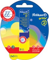 Pelikan Griffix potloodstiften, 2 mm, HB, blister van 2 doosjes van 3 stuks-3