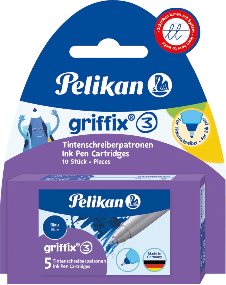 Pelikan Griffix vulling voor roller, blister van 2 doosjes van 5 stuks Pelikan Griffix vulling voor roller, blister van 2 doosjes van 5 stuks