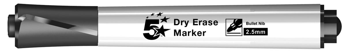 5 Star Whiteboardmarker Zwart huismerk kopen in de aanbieding