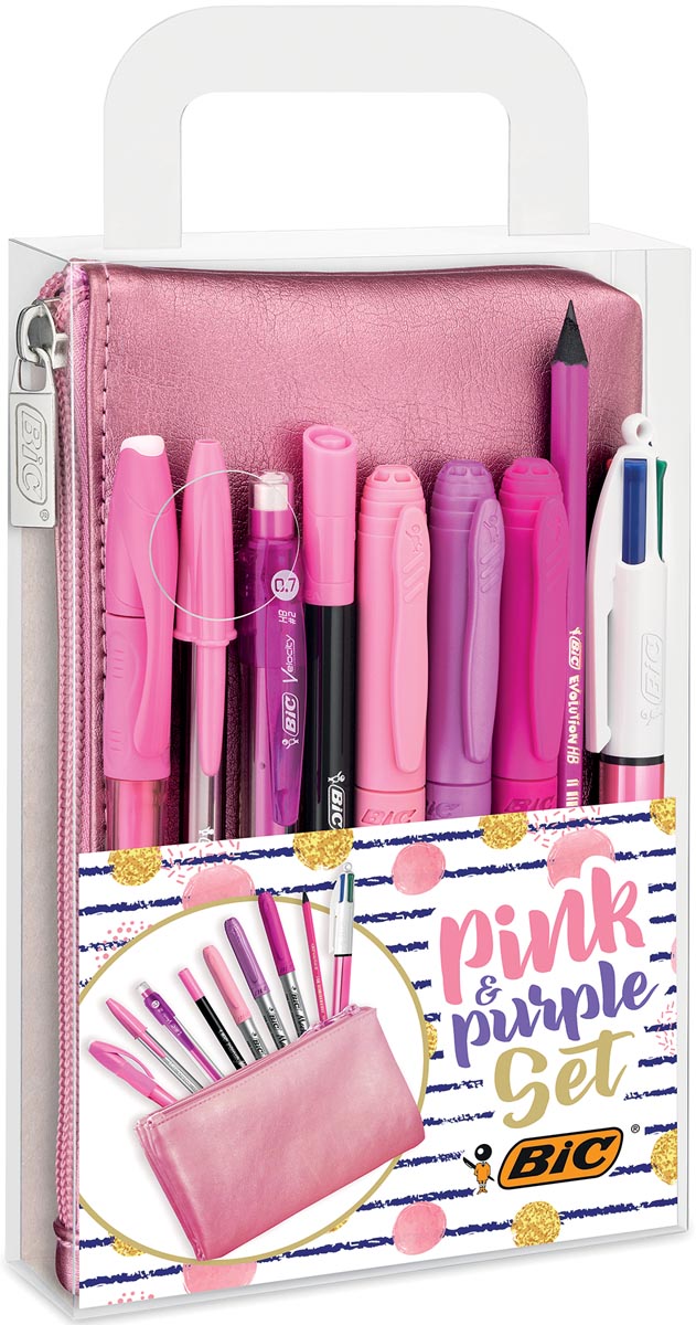 Bic Pink & Purple schrijfset 8-delig afbeelding