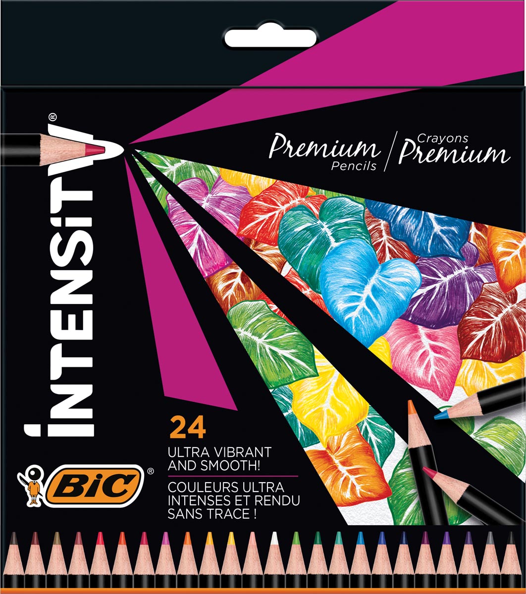 Bic kleurpotlood Intensity Wood, etui van 24 stuks