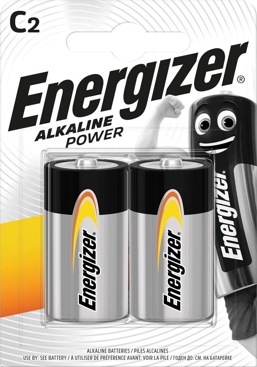 Energizer batterijen Alkaline Power C, blister van 2 stuks