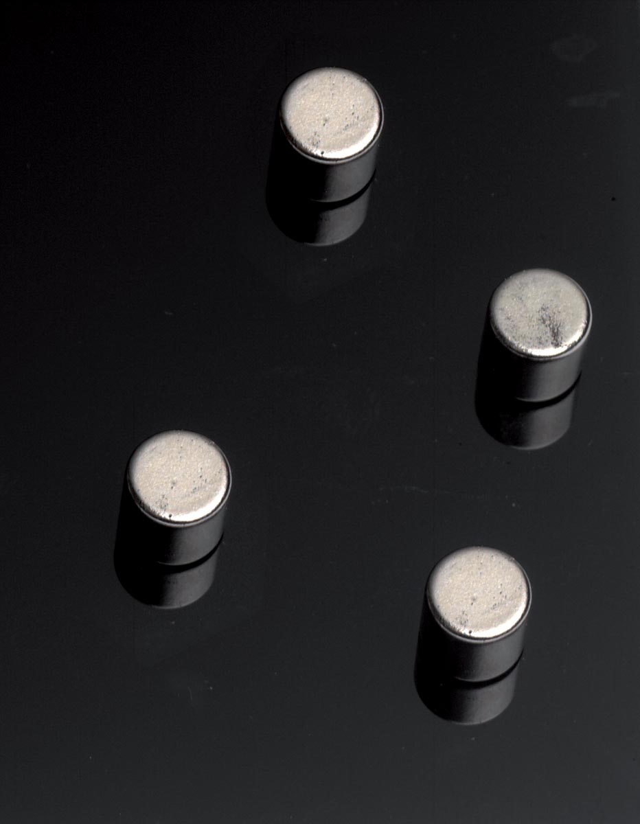 Naga magneet voor glasborden, cilinder, 4 stuks Naga magneet voor glasborden, cilinder, 4 stuks