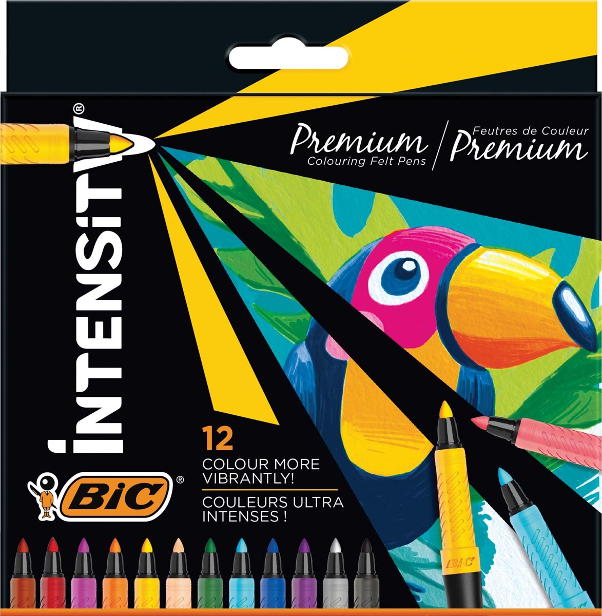 Bic viltstift Intensity, fijne punt, etui van 12 stuks