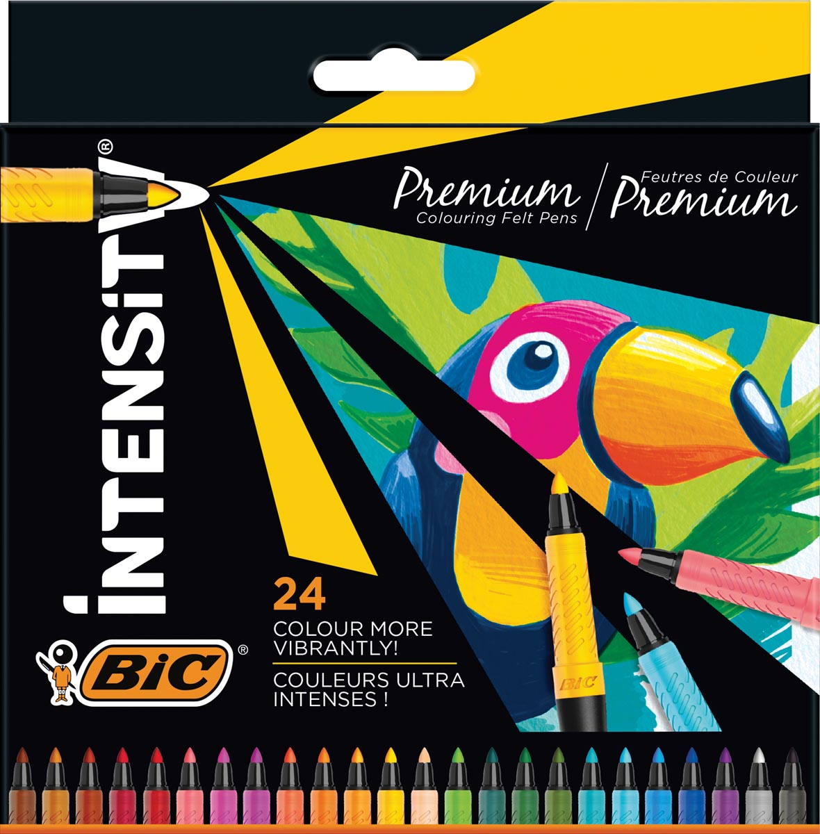 Bic viltstift Intensity, fijne punt, etui van 24 stuks