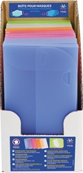 Viquel enveloppen voor beschermende mondmaskers, ft 20 x 10,5 x 0,8 cm, display met 15 stuks