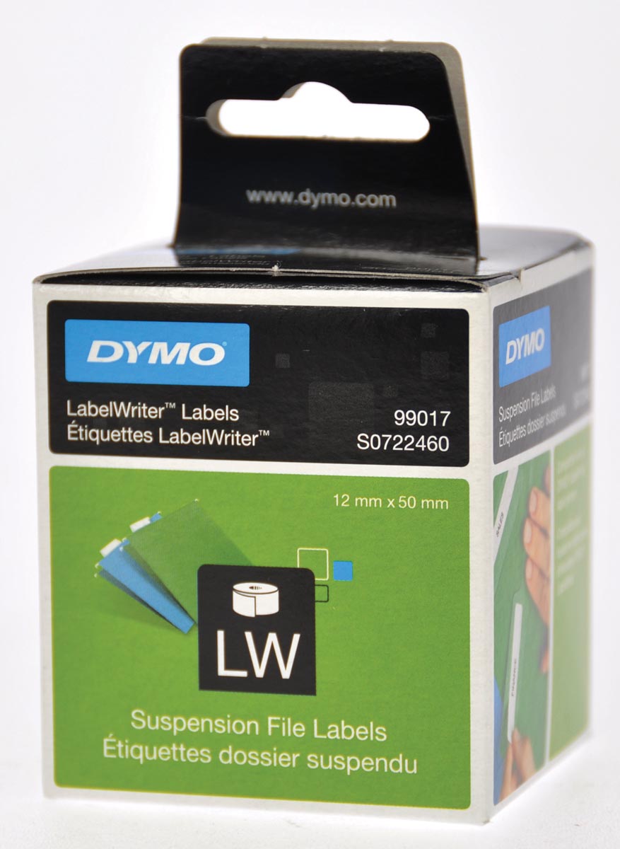 Dymo etiketten LabelWriter ft 50 x 12 mm, wit, 220 etiketten Dymo etiketten LabelWriter ft 50 x 12 mm, wit, 220 etiketten