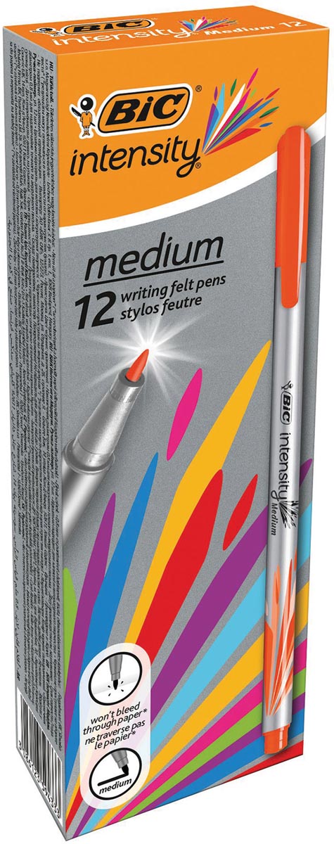 Bic fineliner Intensity, medium, oranje afbeelding