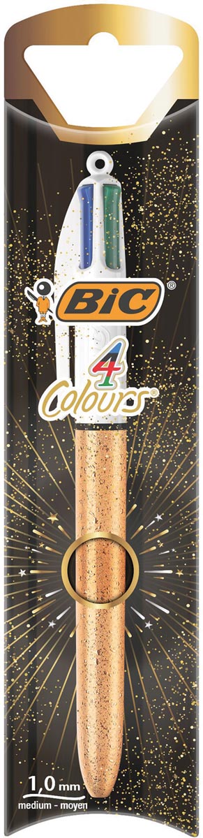 Bic Colours Frozen 4-kleurenbalpen, medium, klassieke inktkleuren, op blister afbeelding