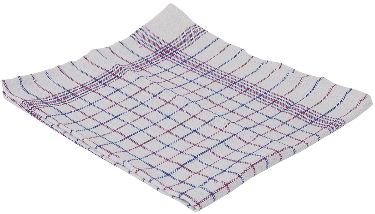 Handdoek, ft 65 x 65 cm, geruit, pak van 6 stuks afbeelding