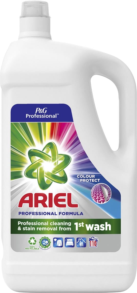 Ariel Professional Formula Colour Protect wasmiddel, fles van 4,95 liter, 110 wasbeurten afbeelding