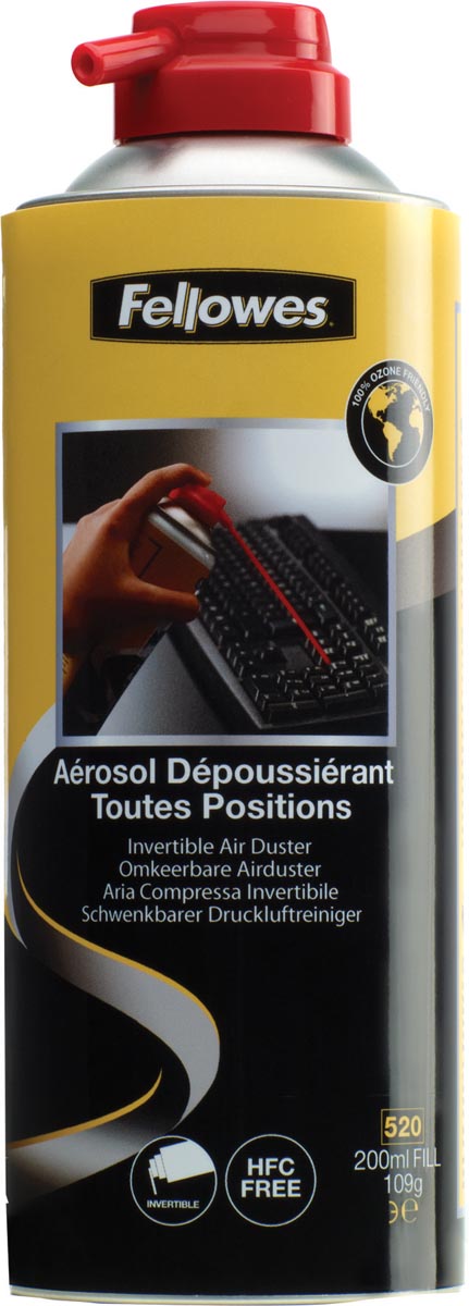 Fellowes persluchtreiniger CFK-vrij, omkeerbaar, spuitbus van 200 ml