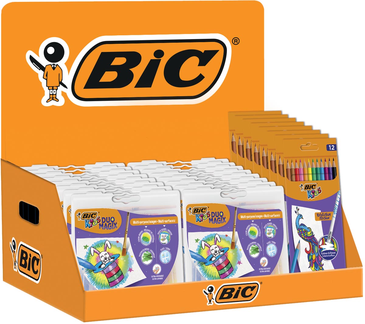 Bic Illusion/Duo Magix display met 56 stuks Bic Illusion/Duo Magix display met 56 stuks