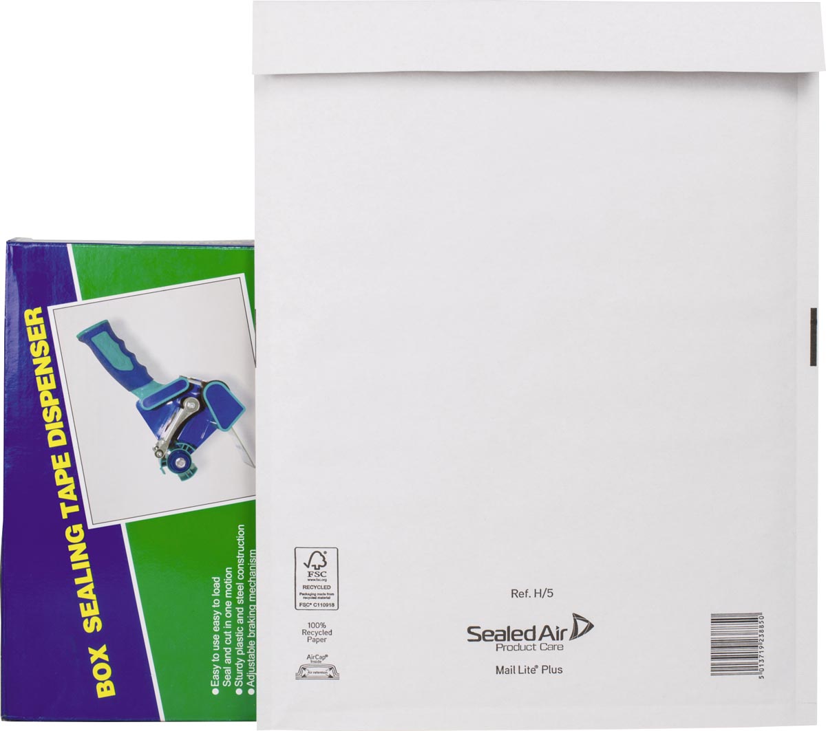 Mail Lite Plus luchtkussenenveloppen, wit, H/5, 270 x 360 mm, doos van 50 stuks Mail Lite Plus luchtkussenenveloppen, wit, H/5, 270 x 360 mm, doos van 50 stuks