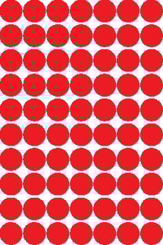 Apli ronde etiketten in etui diameter 19 mm, rood, 560 stuks, 70 per blad