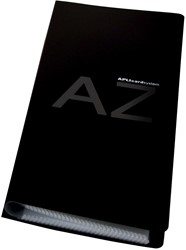 Apli Visitekaartenmap, Ft 27,5 x 12 cm, voor 160 kaarten, zwart