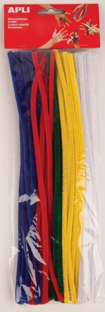 Apli Chenilledraad Blister Met 50 Stuks Geassorteerde Kleuren huismerk kopen in de aanbieding
